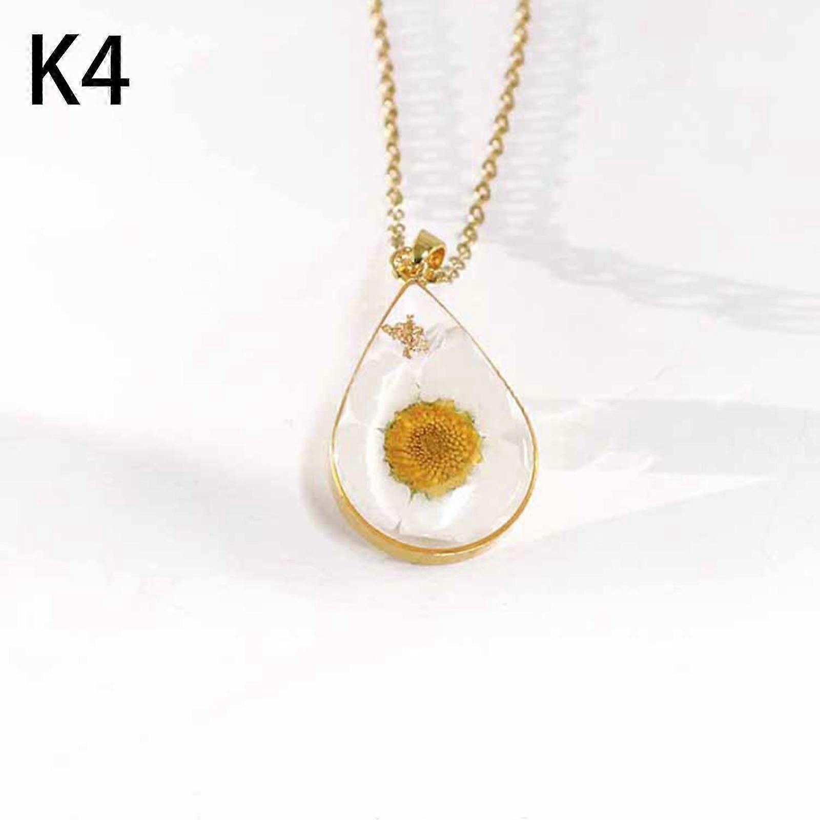 syntymäkukkakaulakoru, pisarakukkakaulakoru - puristettu kukkakaulakoru, syntymäkuukauden kukkakaulakoru, käsintehdyt hartsikaulakorut