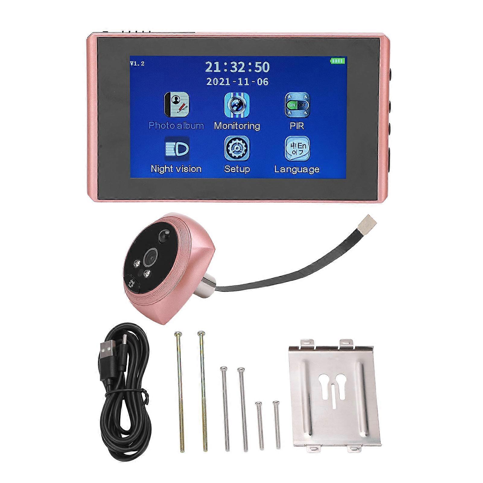 Door Digital Real Time Viewing High Definition Smart Doorbell Peephole Viewer with 4.3in Screen