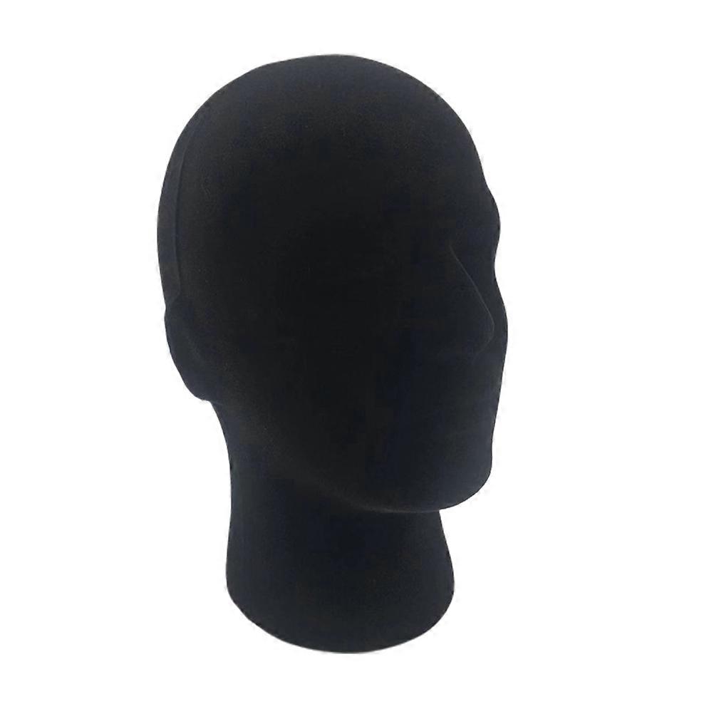 Black Head Model for Storage and Display of Hats Wigs Ideal for Home Shop Use 1pc