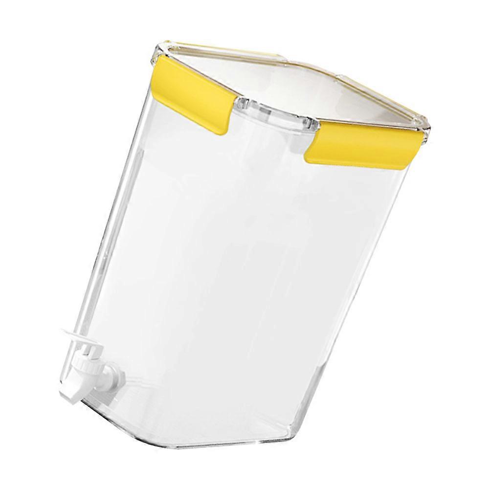 Fridge Beverage Dispenser Large Capacity Water Jug Home Use Yellow 1Pcs