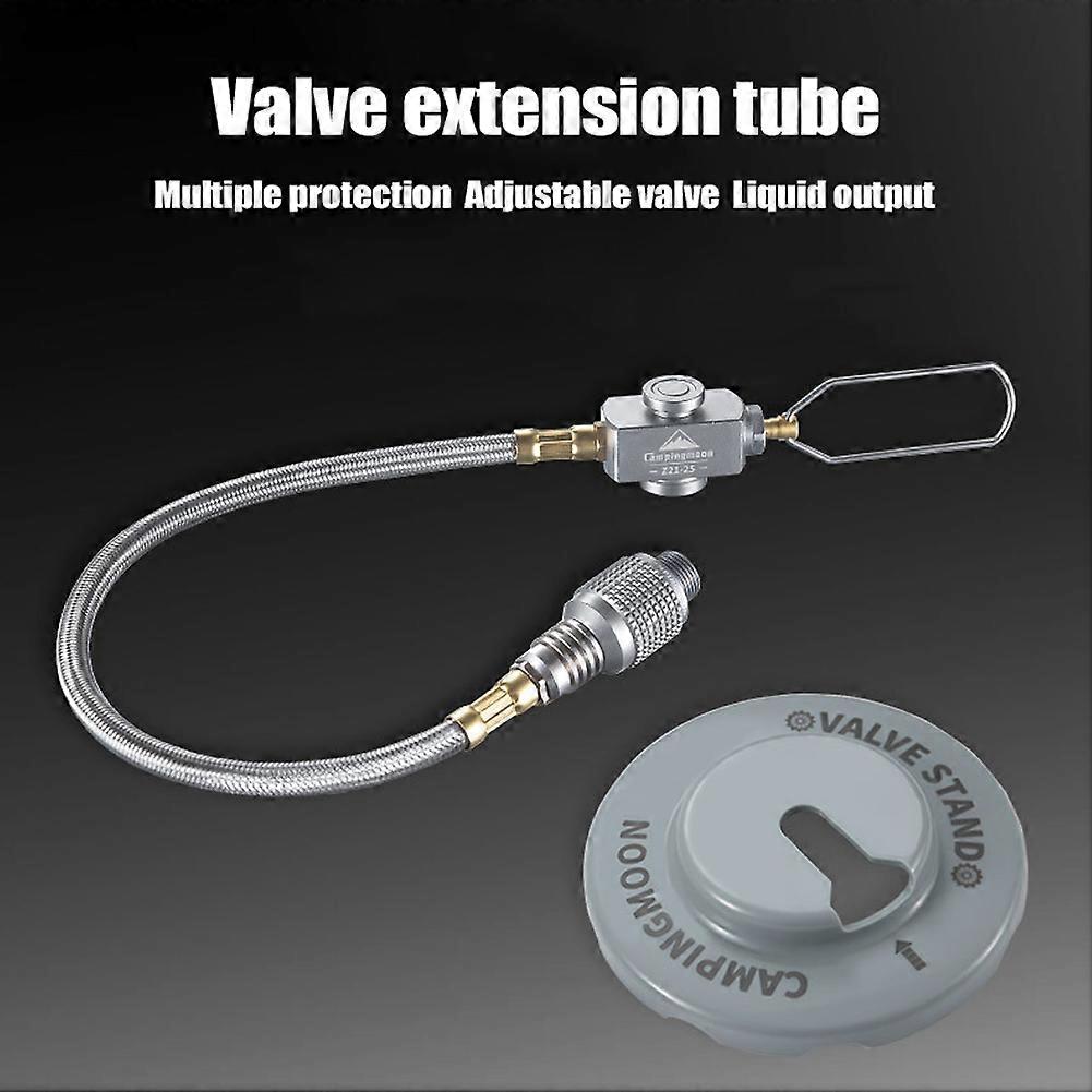 CAMPINGMOON Camping Gases Stoves Adaptor Flat Gases Wire with Valve Flat Gases Tanks Connection Line