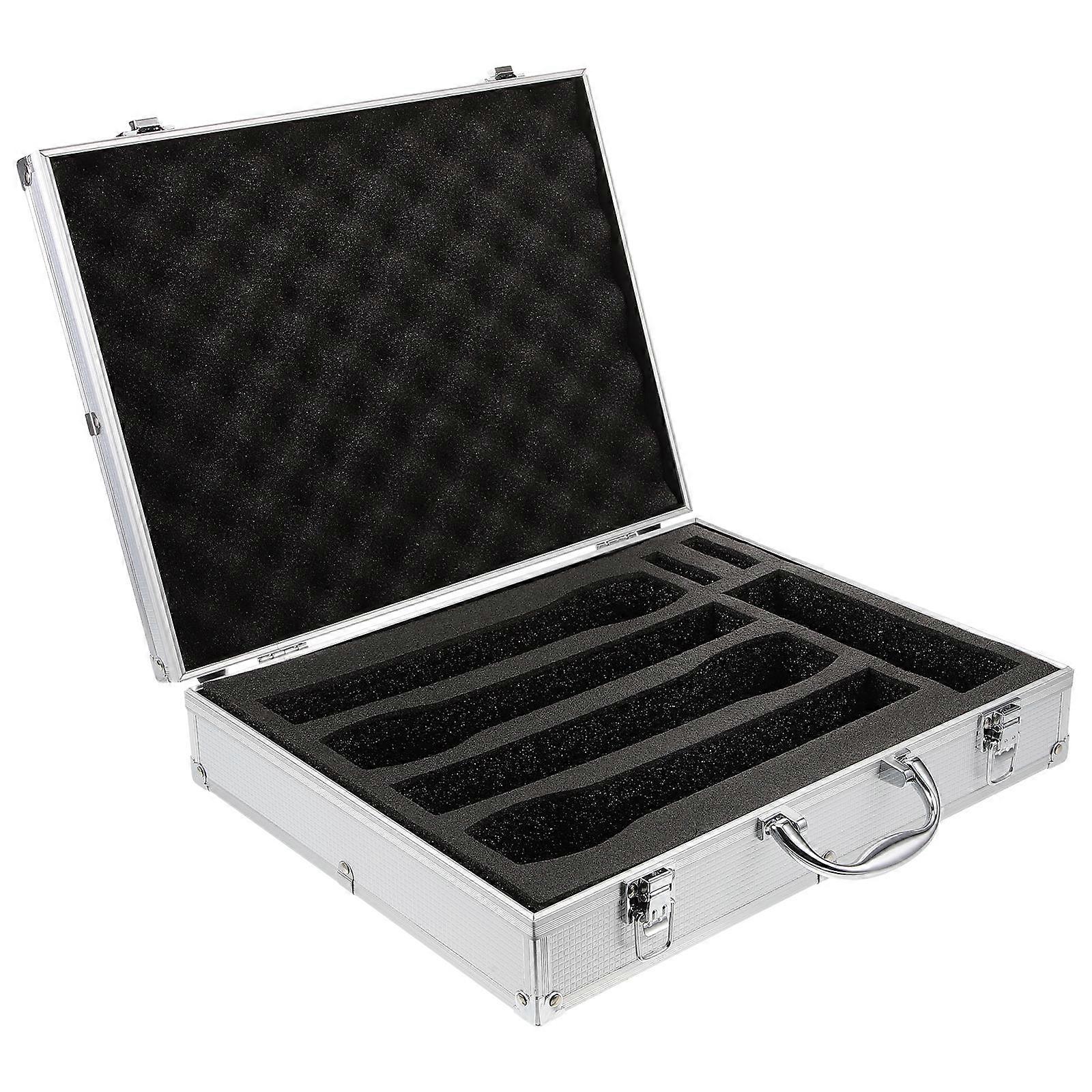 Wireless Microphone Bag with Handle for Travel Storage and Transportation 36.50X28.50X9.00CM Aluminum Alloy and Foam 1Pcs
