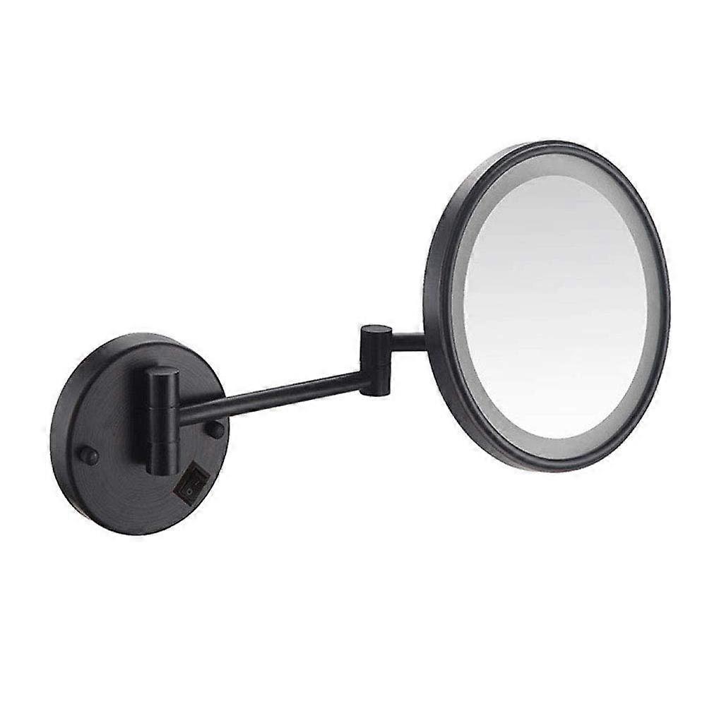 Wall-Mounted Makeup Mirror with 10x Magnification, Single-Sided Design for Bathroom Vanity, Adjustable and Sleek Finish