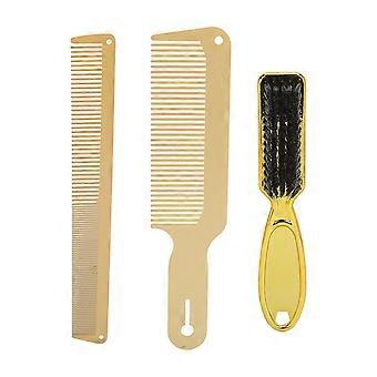 Ensemble de peigne de barbier Prevent Static Ultra Thin Portable Brosse à barbe pour salon de coiffure à usage personnelYMMR)