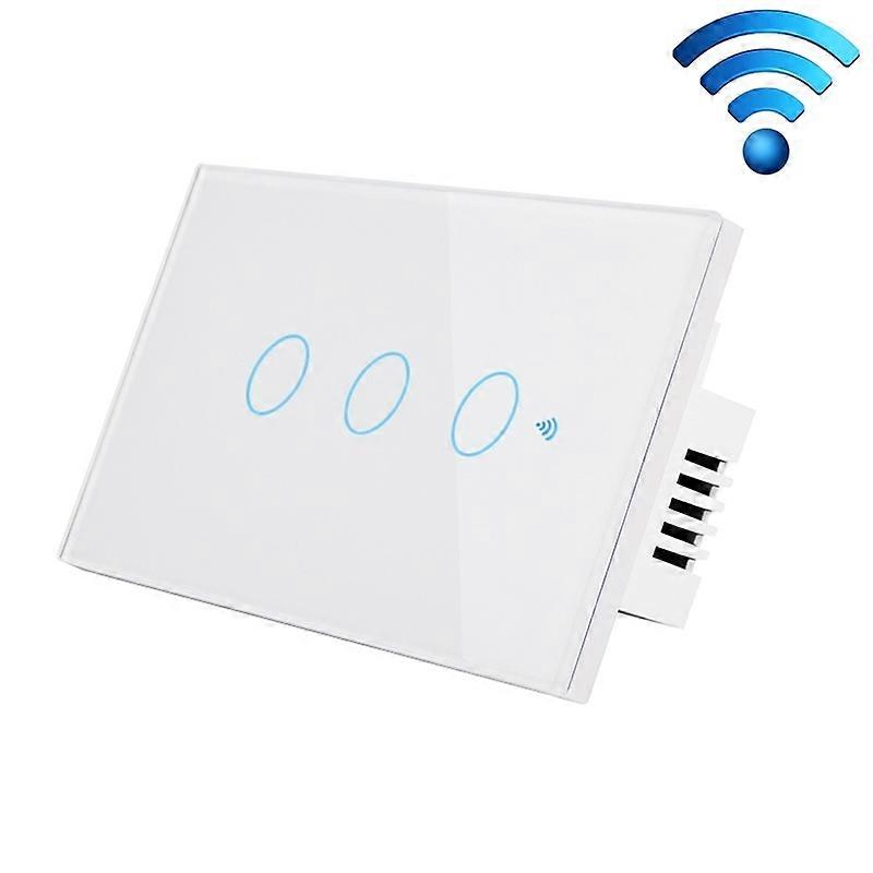 TC120 Wifi Smart Light Switch Glass Screen Touch Panel Voice Control Wireless Wall Switch Work /