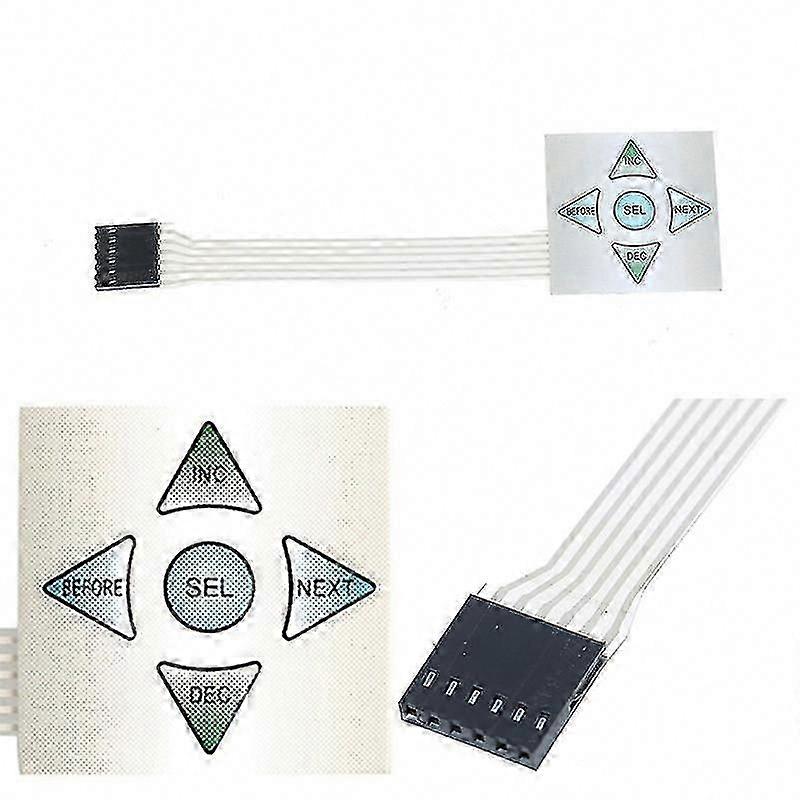 5x1 Matrix Array Membrane Switch Keypad 40x40mm Control Panel for Keyboard