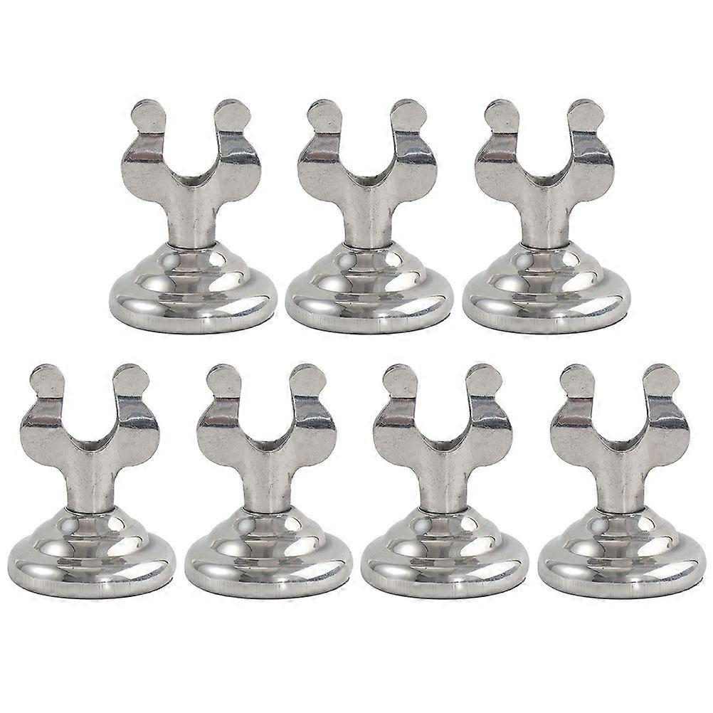 1 Set 7 Pcs 4cm Party Mini Whorl U Shape Table Number Holders (Silver)