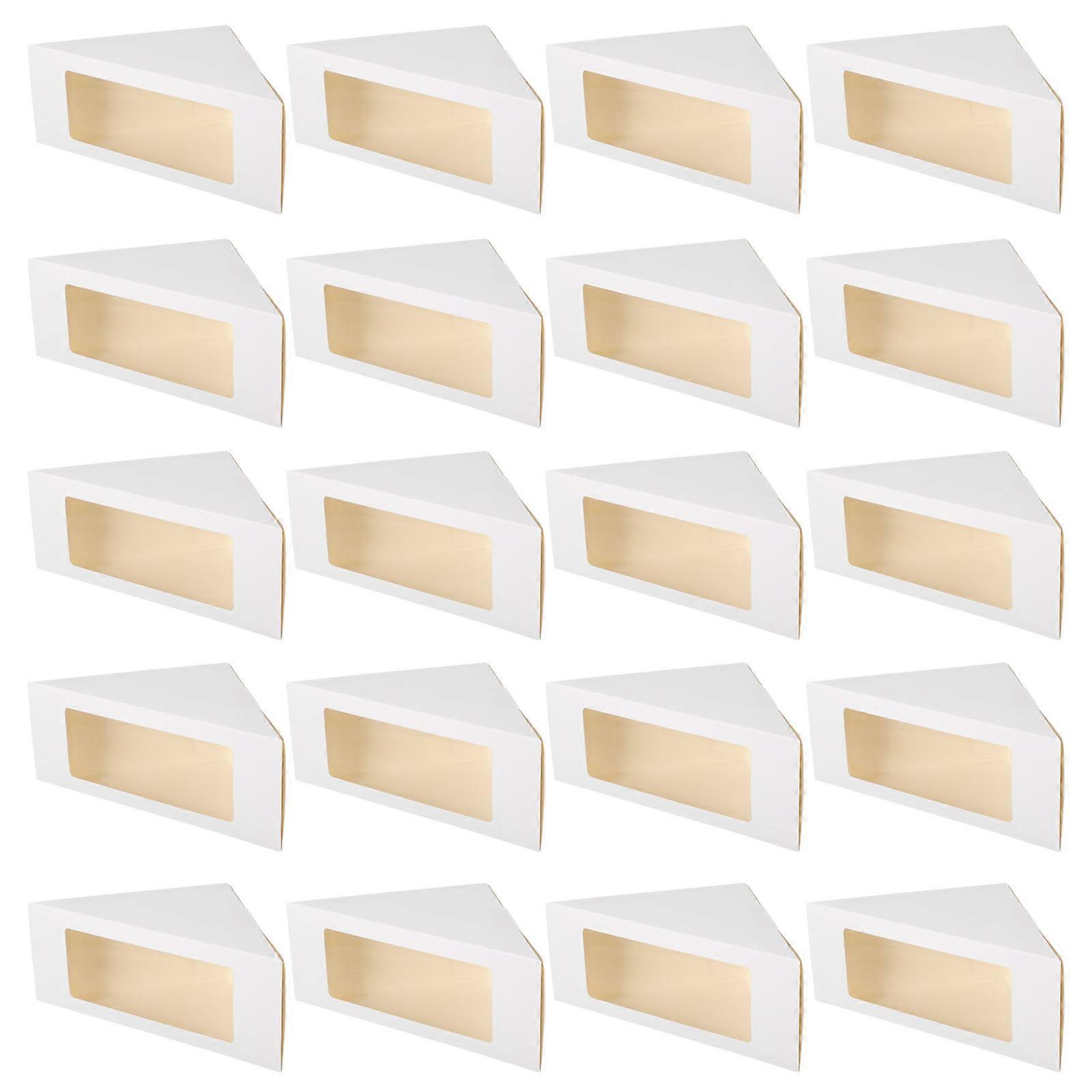 White Paper Sandwich Wrapping Box for Storage Use Food Grade Safe to Use Anti Slip Treatment 20pcs