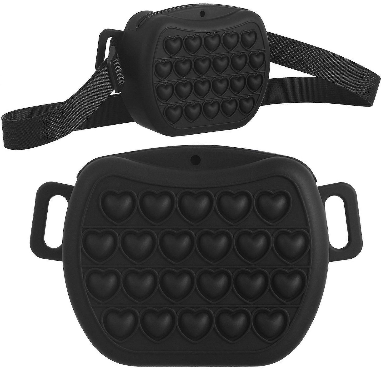 Bolsa de Silicone para Cães para Guia Preta Leve Portátil com Design Selado 3.5 x 5.5 polegadas