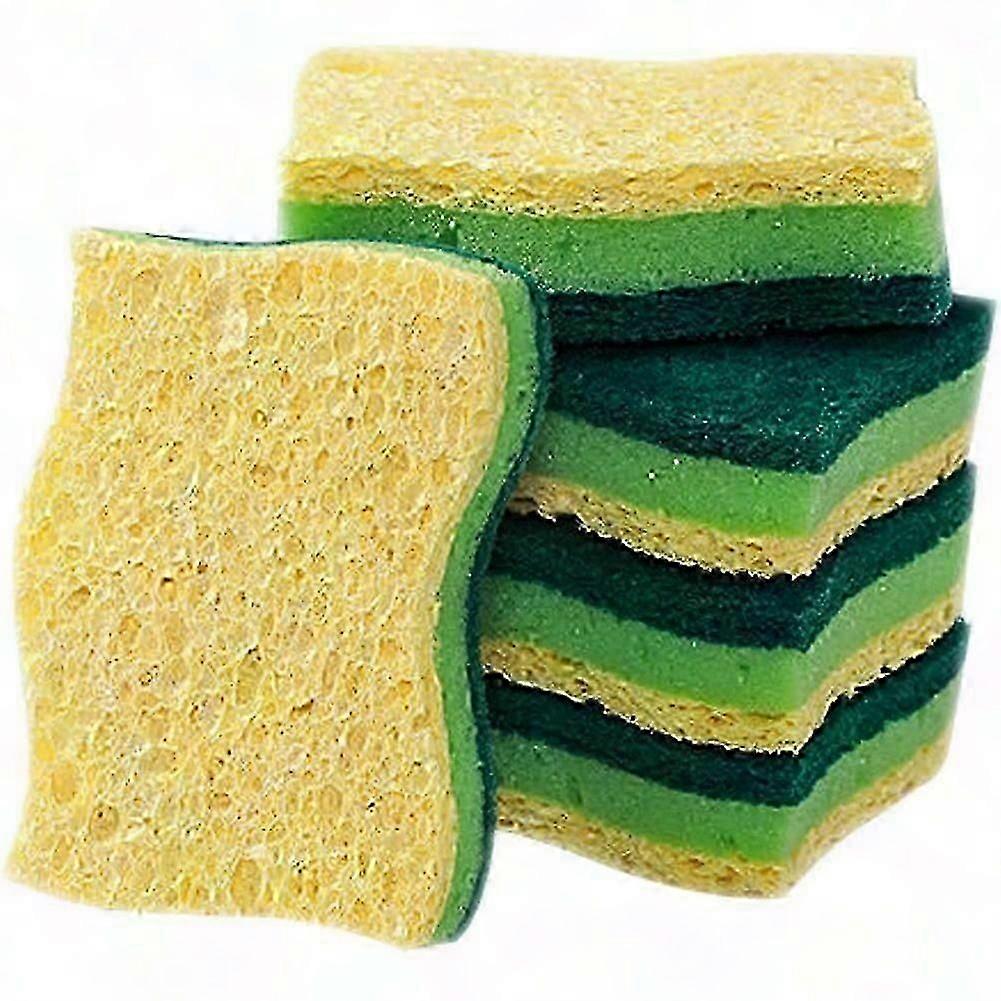 5 Pack Kitchen Sponges Cellulose Non-Scratch