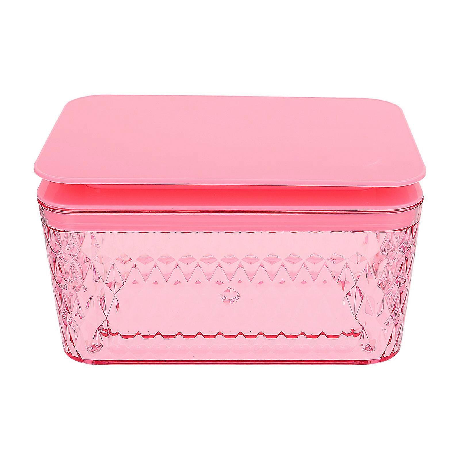 Pink Wet Tissue Box for Home Use Waterproof and Material Paper Organizer with Rotating Cover