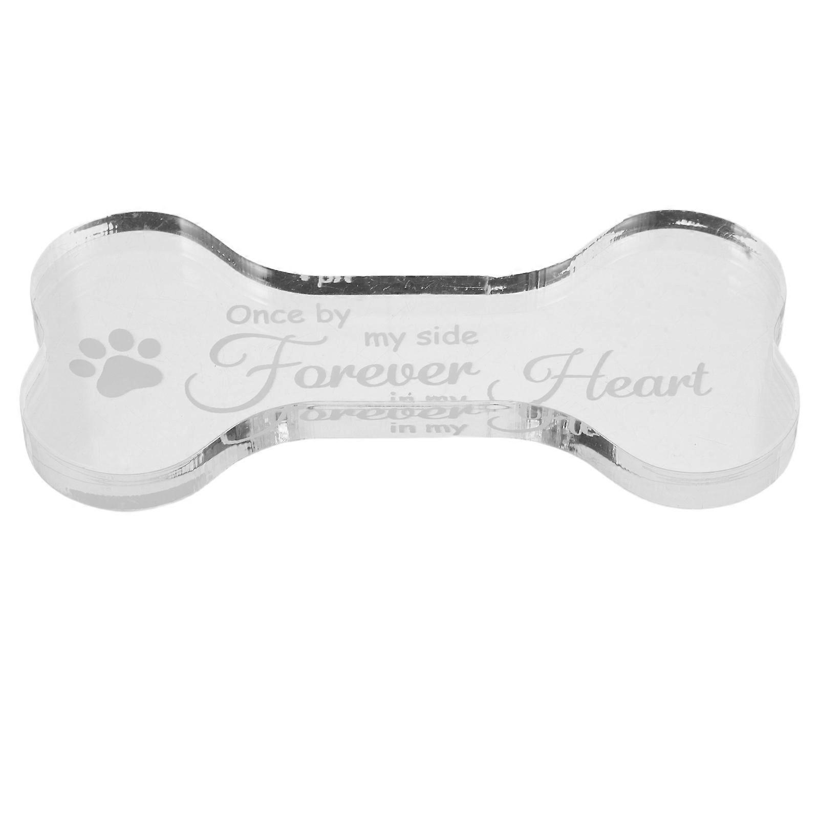 Loss Of Dog Plaque Commemorative Ornament Transparent Color Outdoor Use 1Set