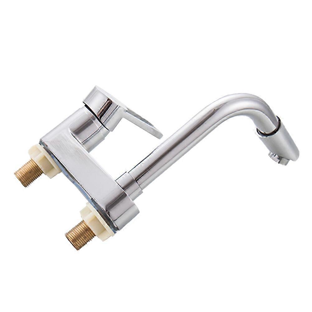 Dualpurpose Hot Cold Faucet for Home Use Made of Zinc Alloy with 360 Degree Rotatable Design Silver