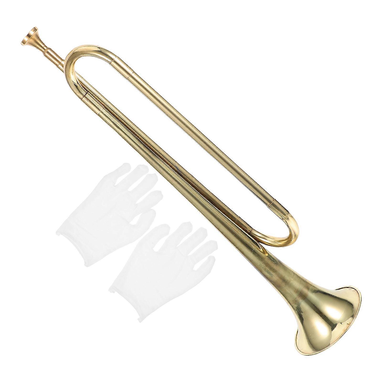 Trumpet Professional Trumpet For Beginners For Parties Birthdays And Music Learning Smooth Finish For Safe Use Includes Gloves For Home Decoration