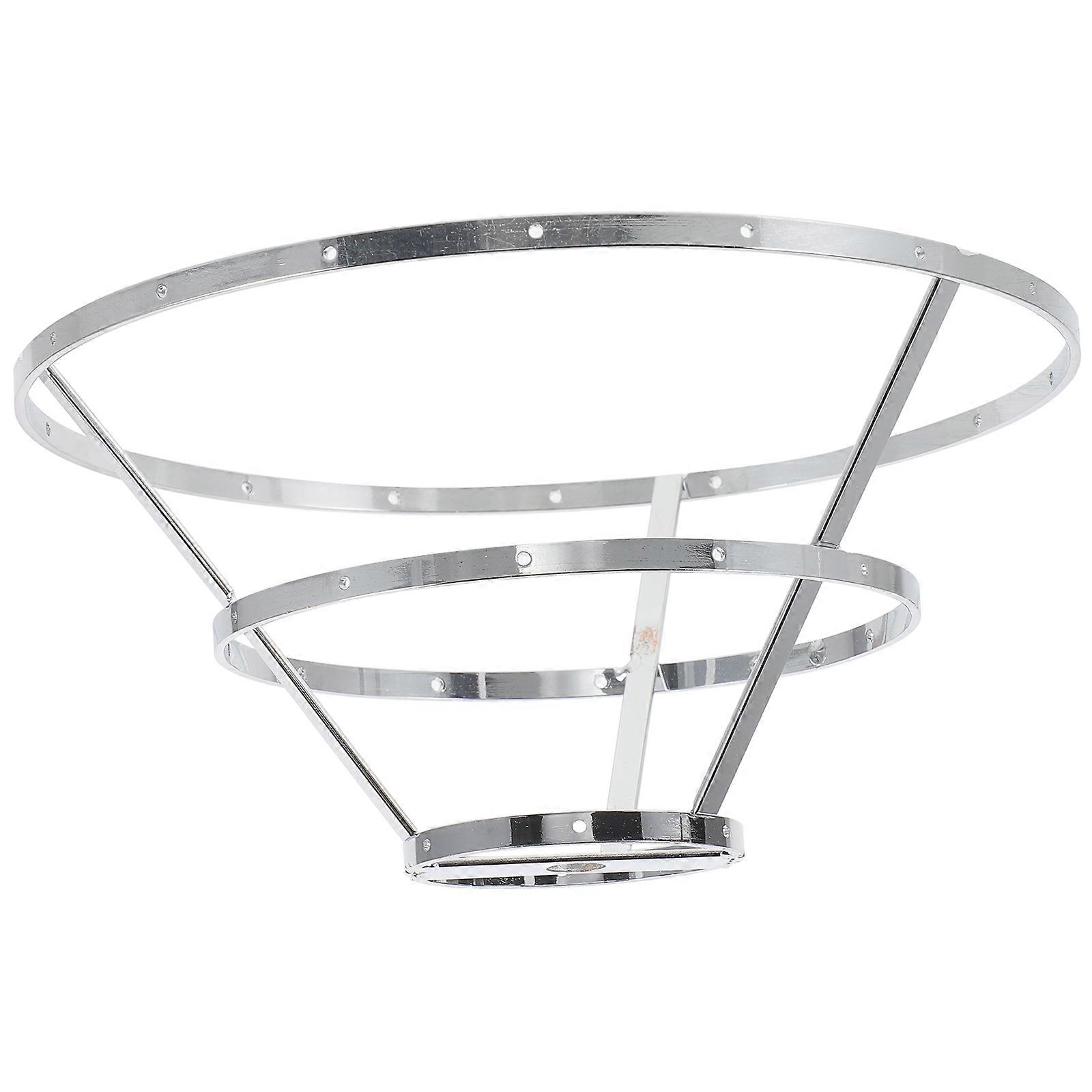 Silver Hanging Lampshade Frame for Pendant Lamp Shade Holder DIY Set