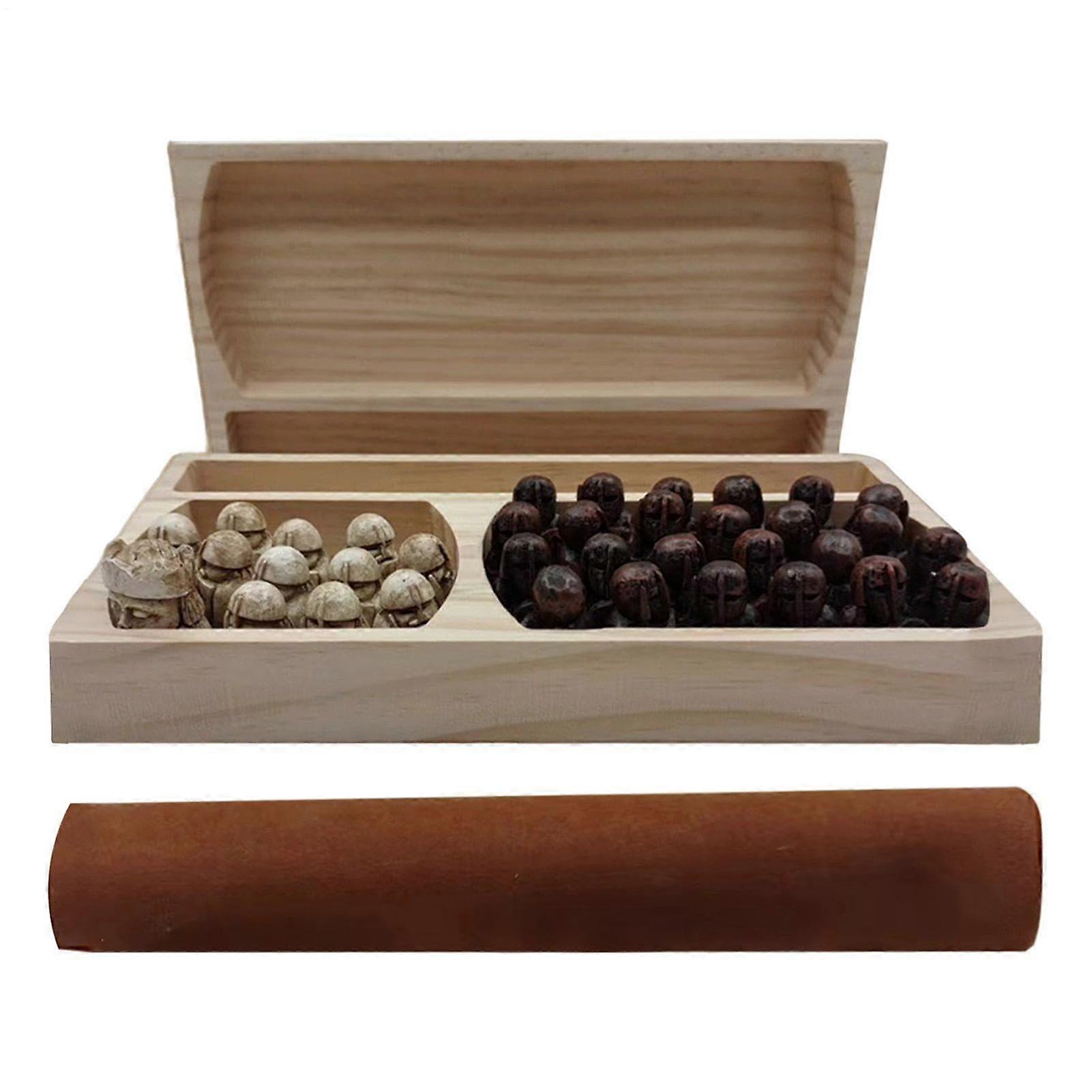 Chess Set - Asymmetric Chessboard Game, Viking Style Strategy Board Game for Travel, Gifts, and Parties