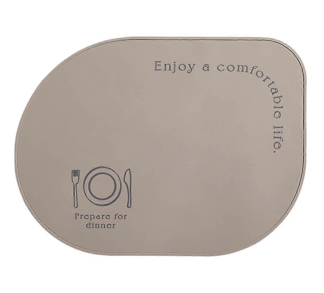 silicone placemat, heatresistant, nonslip design for dining tables (Brown) 39.8x29.8cm