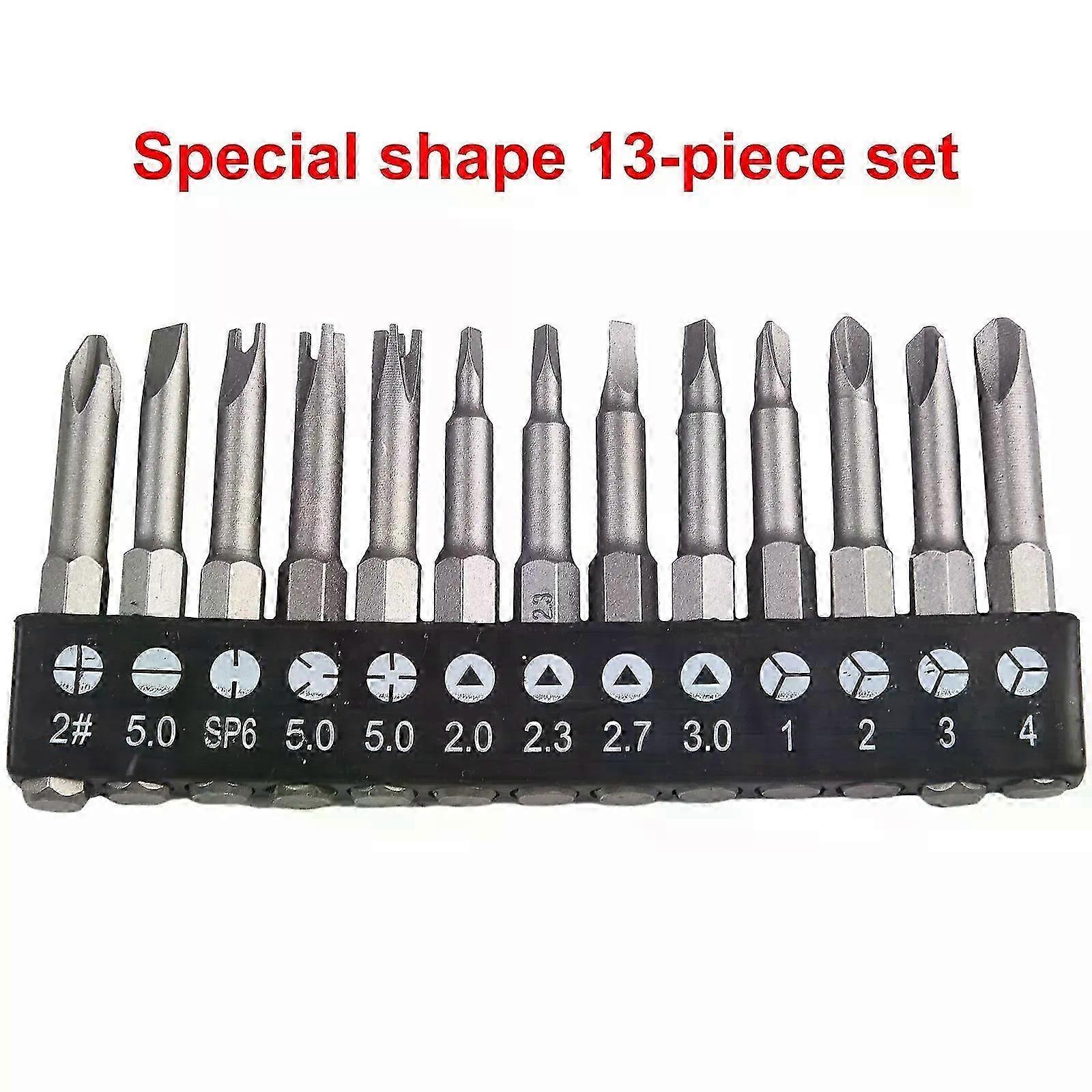 13pcs Special-Shaped Screwdriver Set Precision PH2 U Y Shape Triangle 50mm Screwdriver Bit Fit For  Power Drill Power Tools Accessory