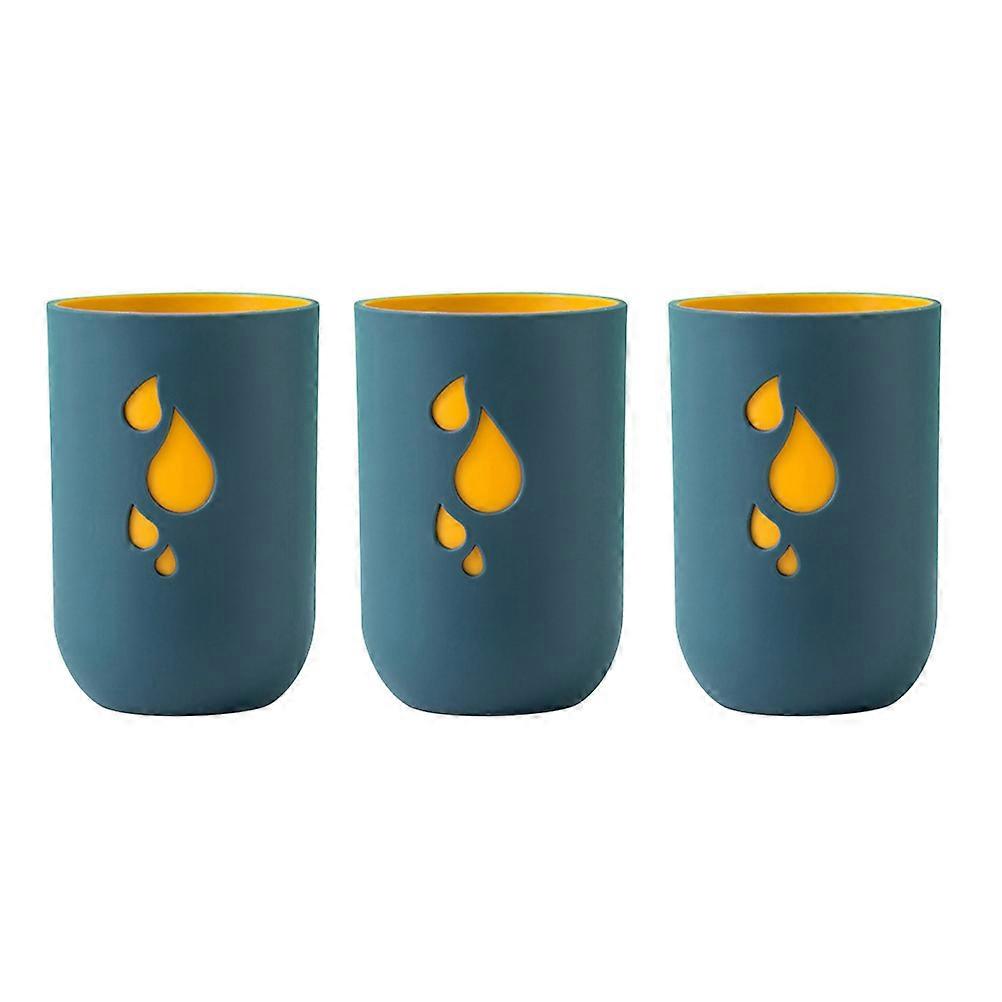 Toothpaste Cup Creative Raindrops Design Simple Household Storage for Toothbrush and Toothpaste 3Pcs