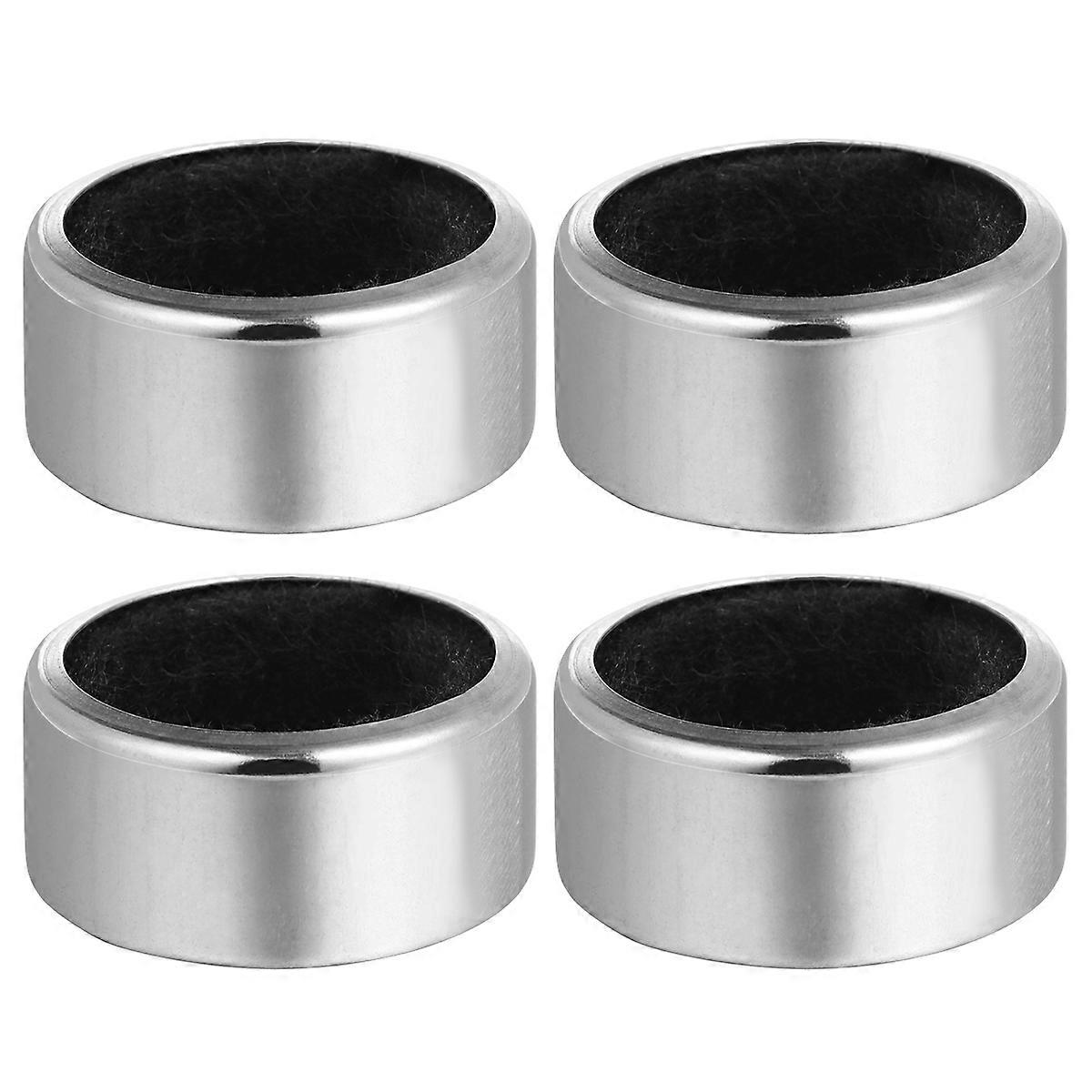 Collar Ring Silver Round Shape Leak Proof Function Tools For Dining Home Use Gifting Lovers Food Safety Material 4Pcs