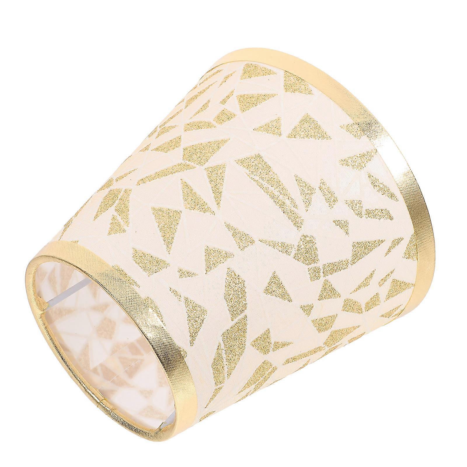 Golden Modern Lampshade with PVC Cloth for Decoration Use Replacement Lamp Shade Bedside