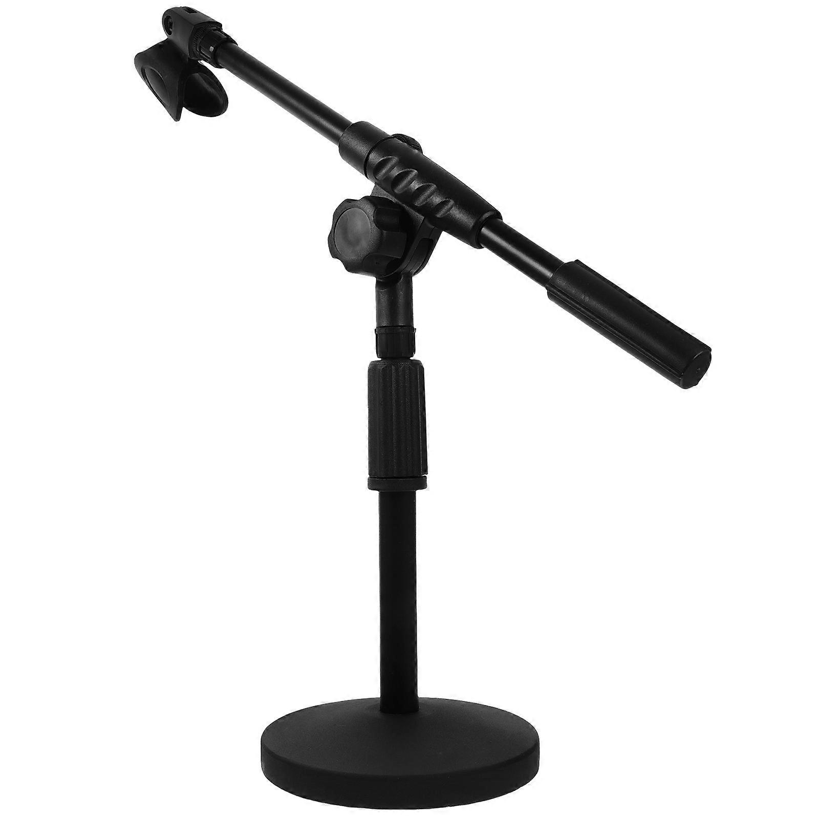 Microphone Accessory Non-Slip Design For Lectures Black Alloy Material Adjustable Height 1 Set