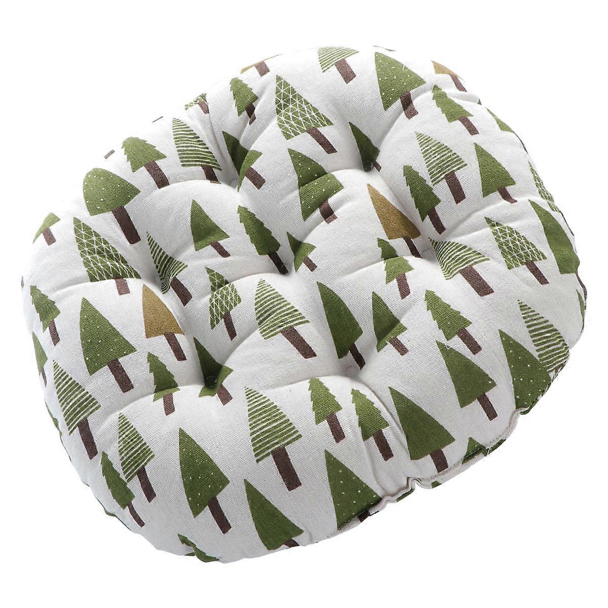Round Chair Cushion Comfort Support Home Office Pad Multi Color Cotton Material 38x38x7cm 1Set