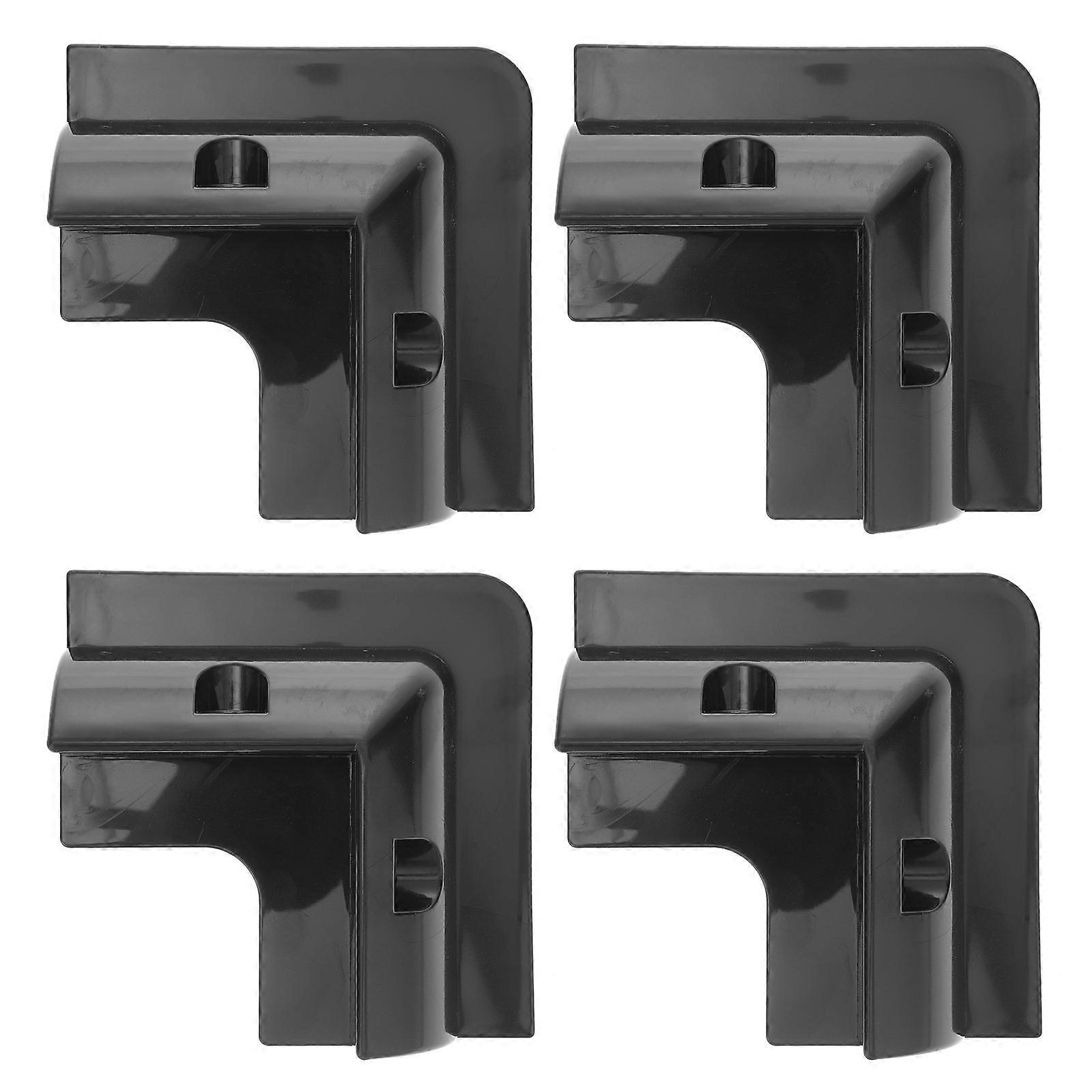 Solar Panel Mounting Brackets Durable Black 4Pcs For RV Yacht Trailer Use