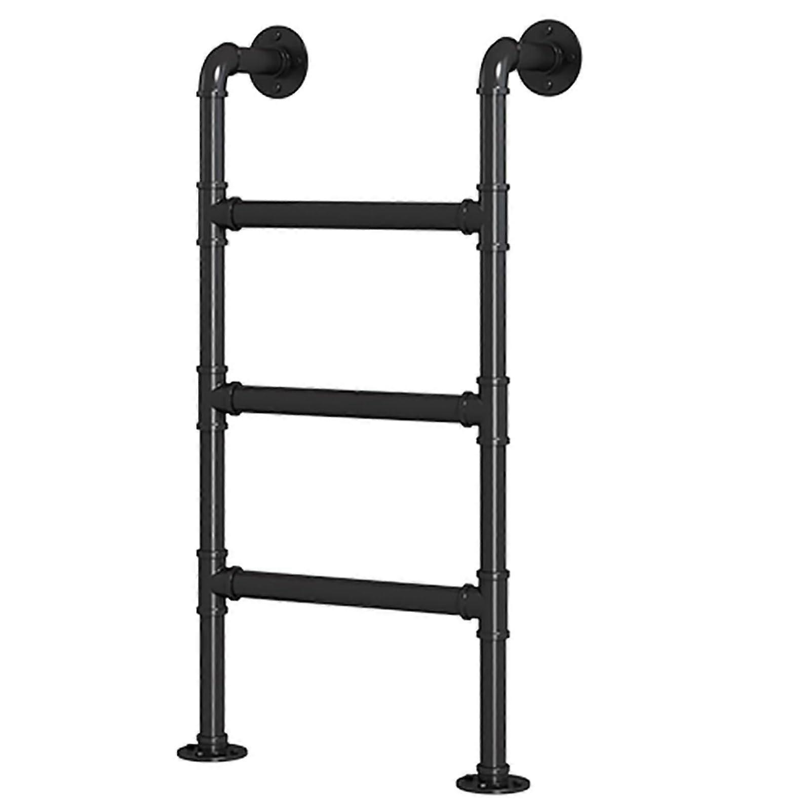Scala da soppalco a 4/5 gradini, scala sospesa universale nera per casa/dormitorio/camper 150 kg/330 libbre (45')