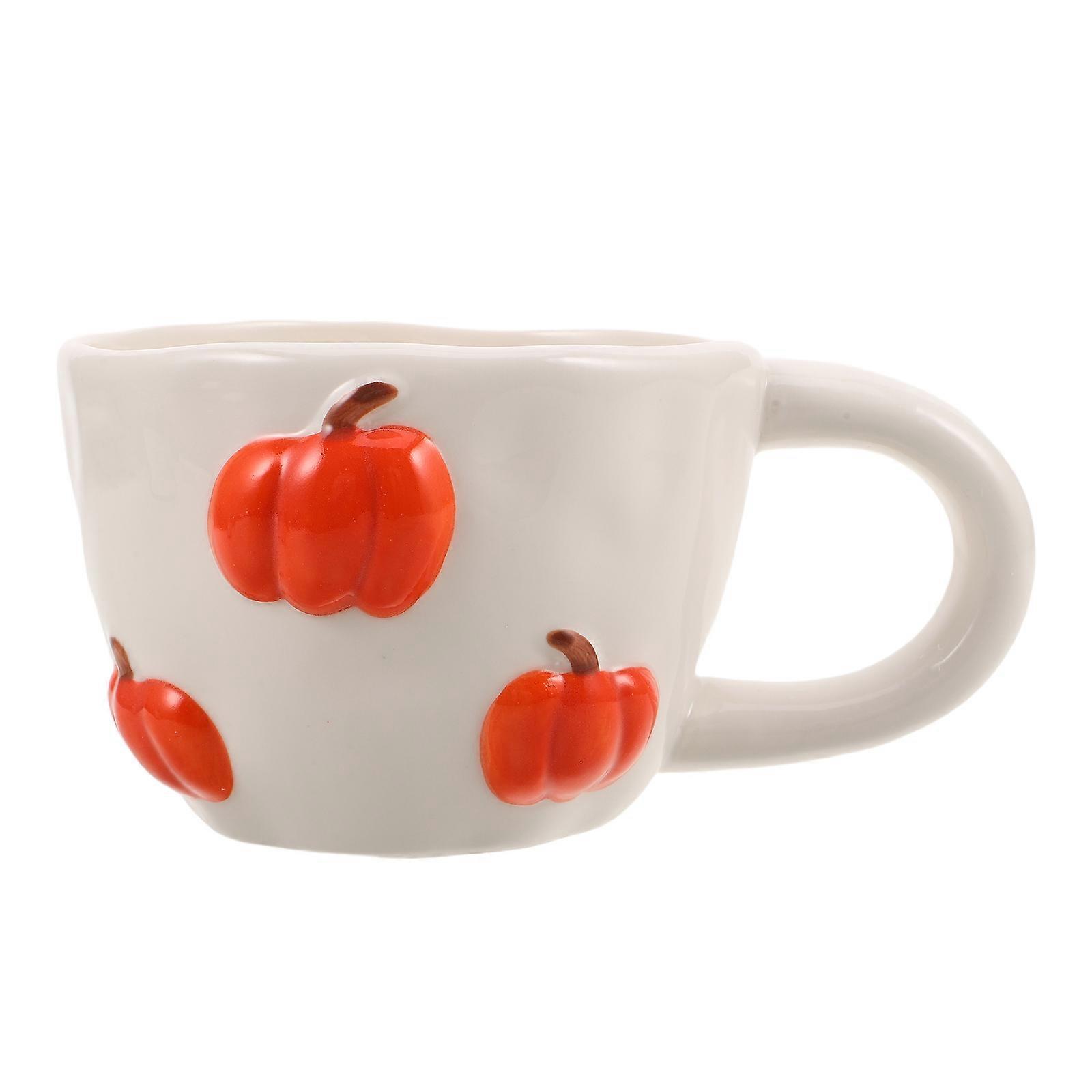 Ceramic Pumpkin Coffee Mug with Handle for Home 400Ml Pumpkin Coffee Cups
