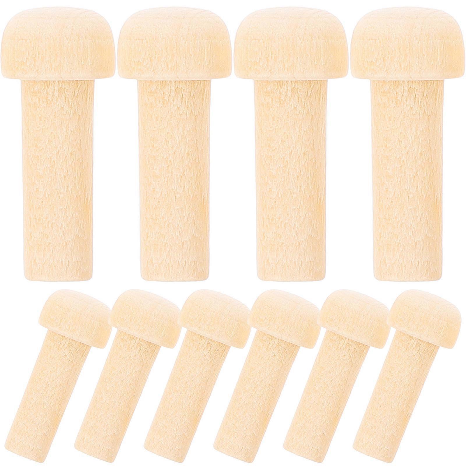 10pcs Unfinished Wooden Pegs Craft Rods for DIY Furniture Easy Painting Personalization Compact Design for On the Go Crafting Projects