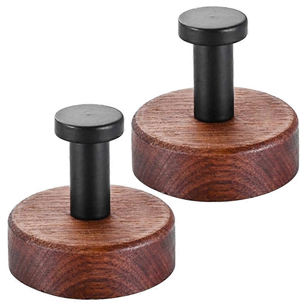 Adhesive Wall Hooks for Coats Dark Red Space Aluminum 2pcs 0.5in x 3in