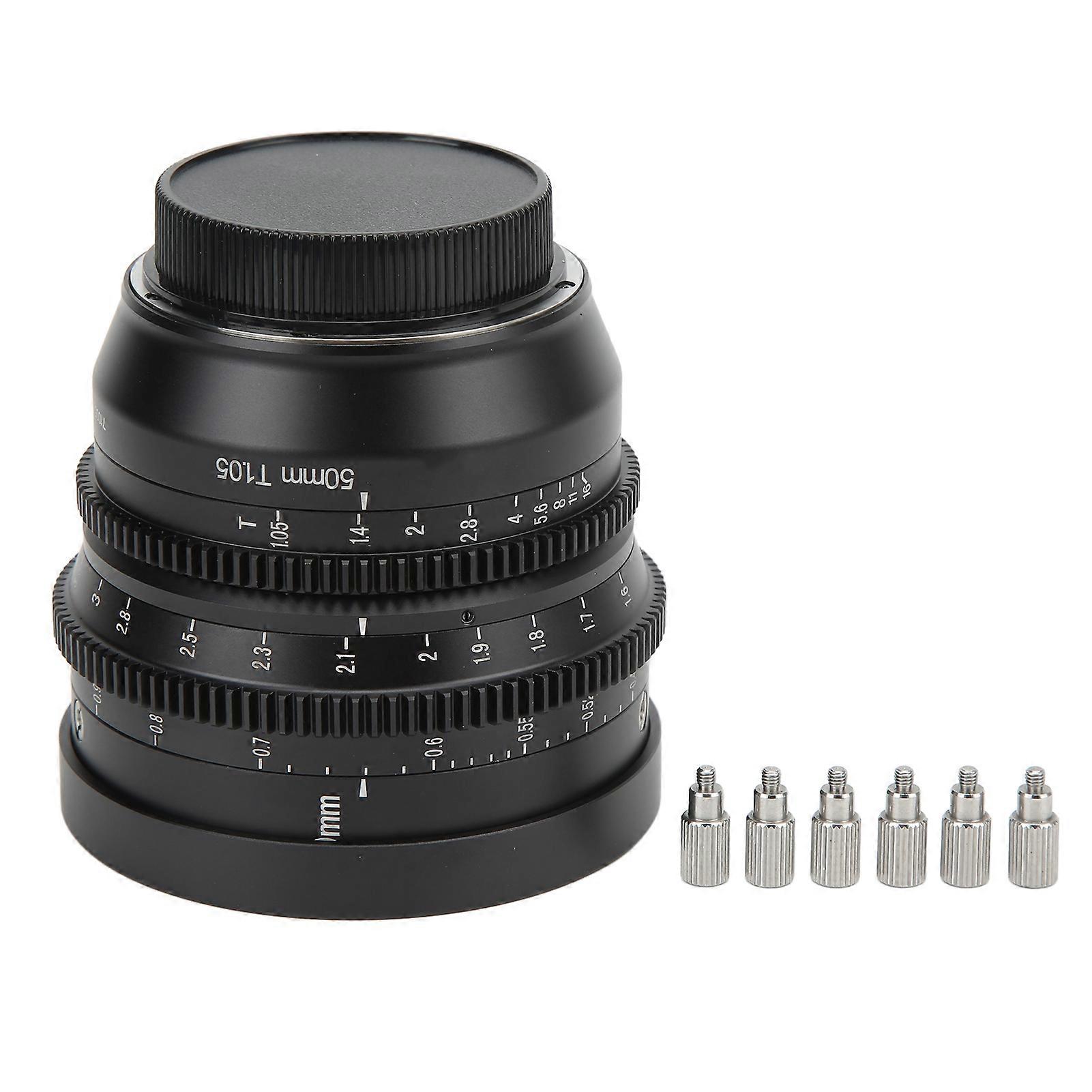 7 Artisans 50mm T1.05 Large Aperture Cinema Lens Manual Focus Cinema Lens for L Mount Camera