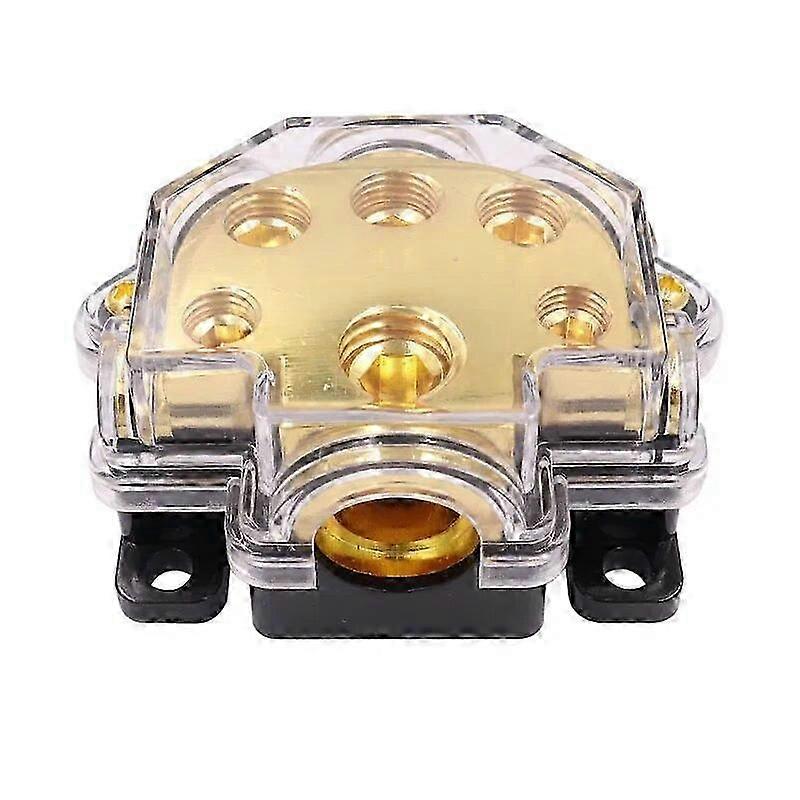 1 in 5 Way Car Power Distributor Block Car Audio Amplifier 0 Gauge in 2/4/8 Gauge Out Power Ground Distributor Blocks SZRH A-GB
