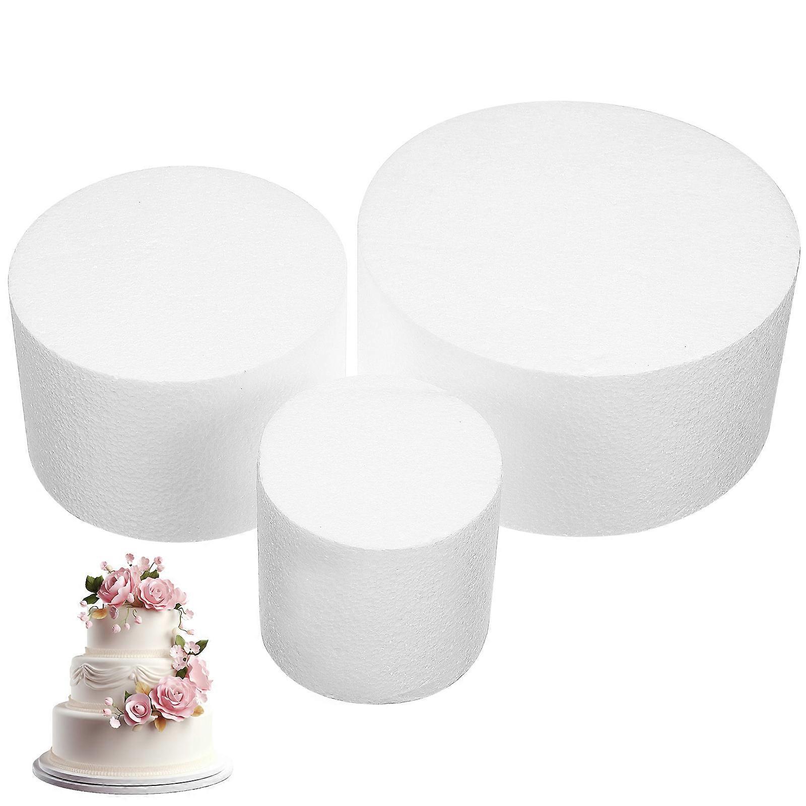 3pcs Lightweight Cake Dummies for Decorating Practice   Realistic Models for Wedding, Birthday, and Bakery Cake Design Training