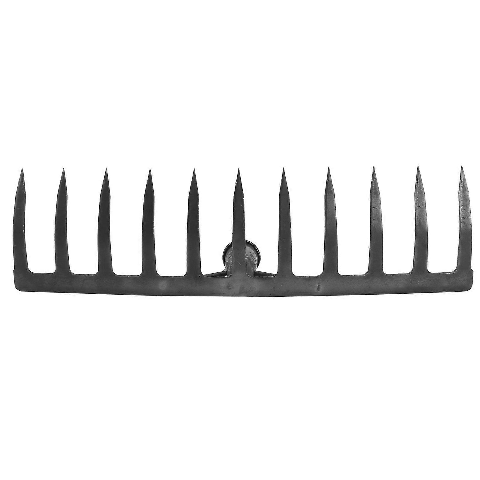 Gardening Rake Grass Rake Soil Loosening Tool Head Only For Garden Work Black 17.5X4.3X3.9in Deep Digging 1Pack