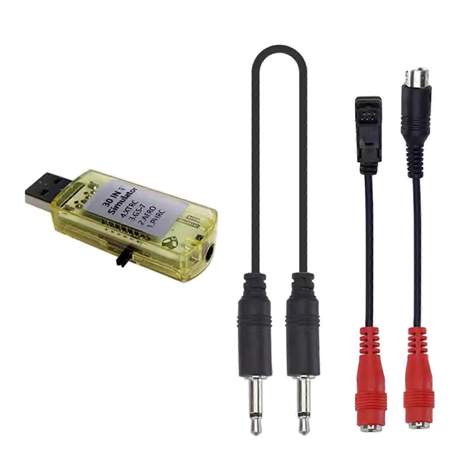 Advanced 30-in-1 Remote Control Aircraft USB Flight Simulator Tool for RC Models, Compatible with Various Controllers