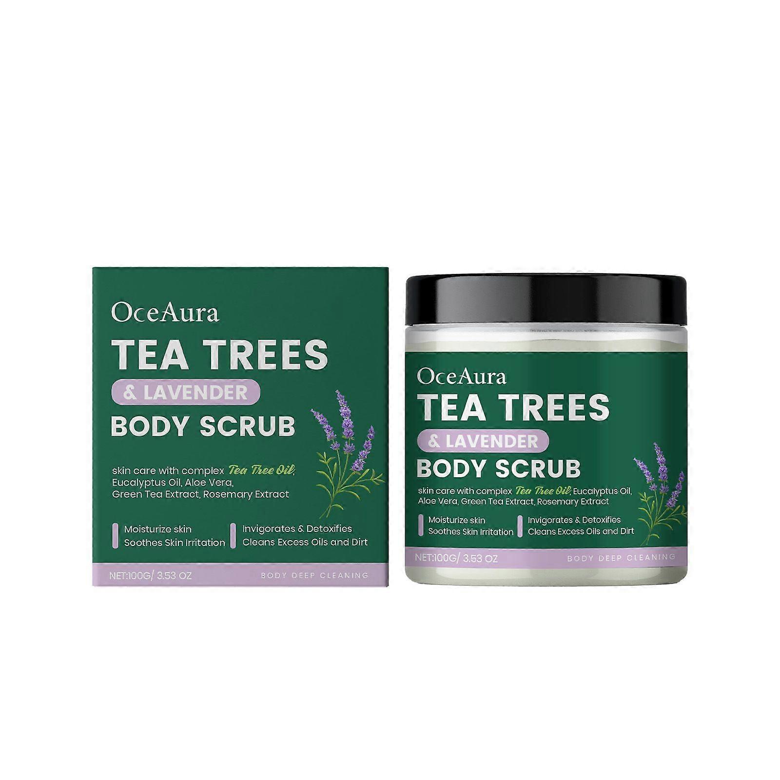 unbrand Tea Tree Oil Body ScrubLavender Scent with Aloe Vera Green Tea & Rosemary Extract Moisturize