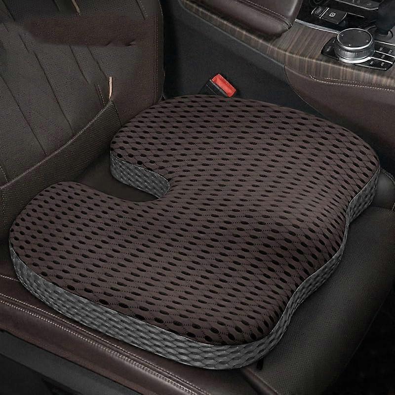 Car Seat Cushion for Skoda Kodiaq II, Memory Foam, Breathable, Non Slip, Brown
