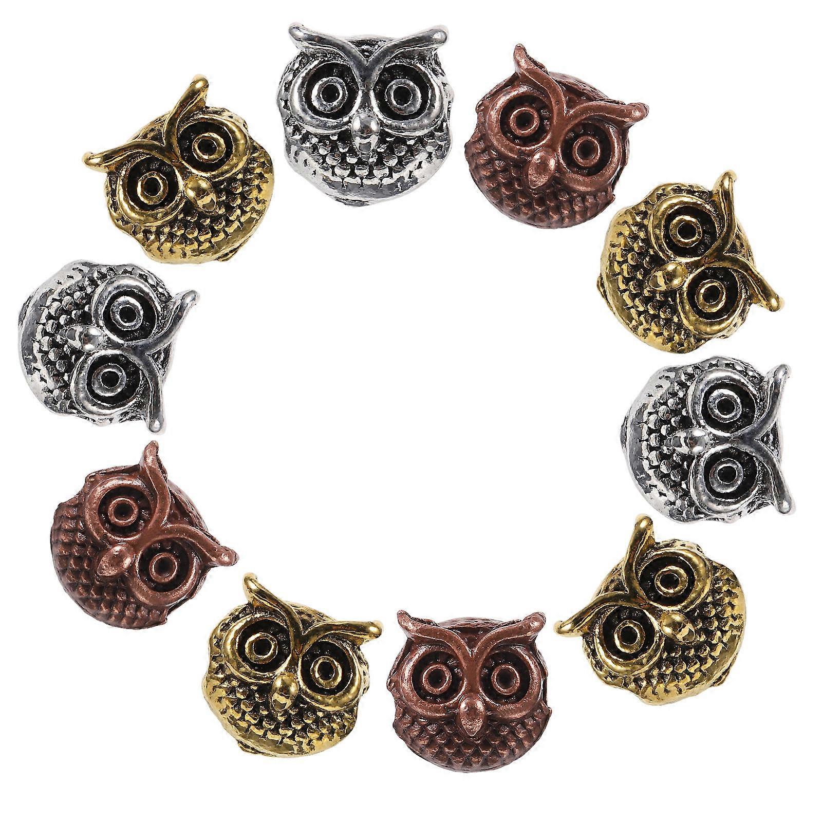 Assorted Color Owl Connector Charms Alloy Bracelet Connectors for DIY Jewelry Making 10pcs