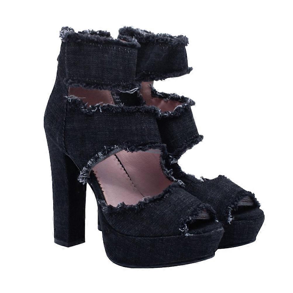 Sandali con tacco alto di colore puro per la donna 1 paio di moda sexy open-toe