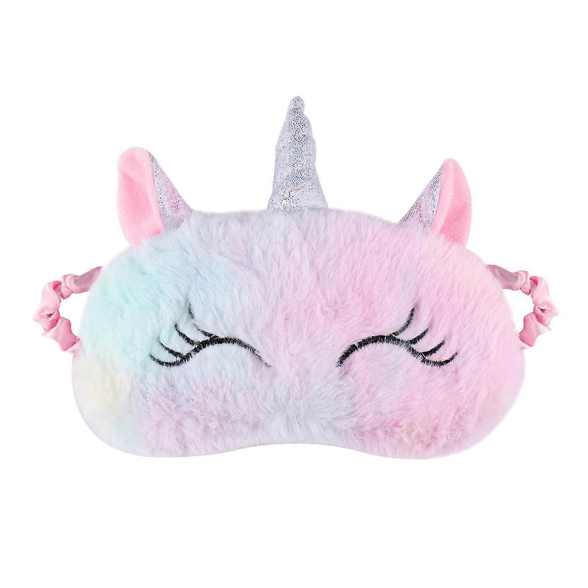 Plush Patch Shading Eye Mask Ideal For Sleeping Travel Hotel Train With Super Comfort 1Pcs
