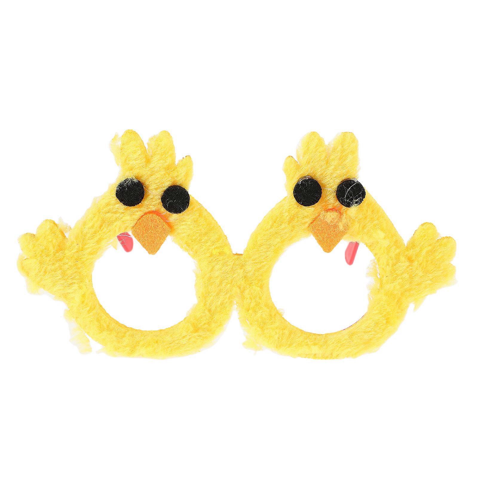 Fancy Glasses Kids' Easter Party Supplies Adorable Chicken Shaped Props Perfect For Photo Booth Events 1Set