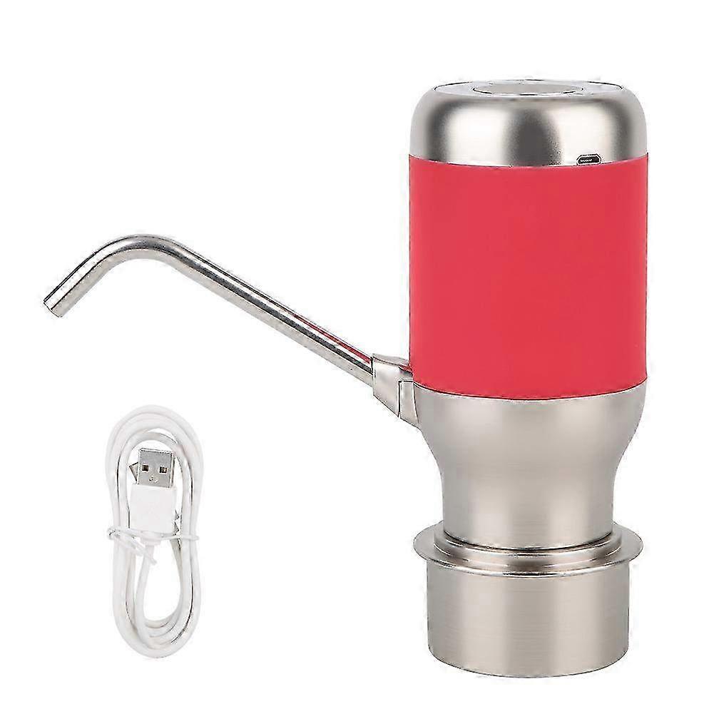Automatic Wireless Water Dispenser Pump - Intelligent Portable Water Pump with Battery Included in Red for Convenient Hydration