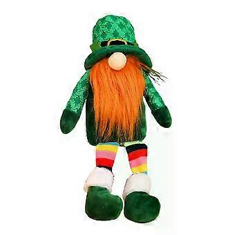 St. Patrick's Day Zwerge handgemachte Plüsch grün Elf gesichtslose Puppe Klee viel Glück St. Patrick's Day Ornament irische Weihnachtsdekorationen