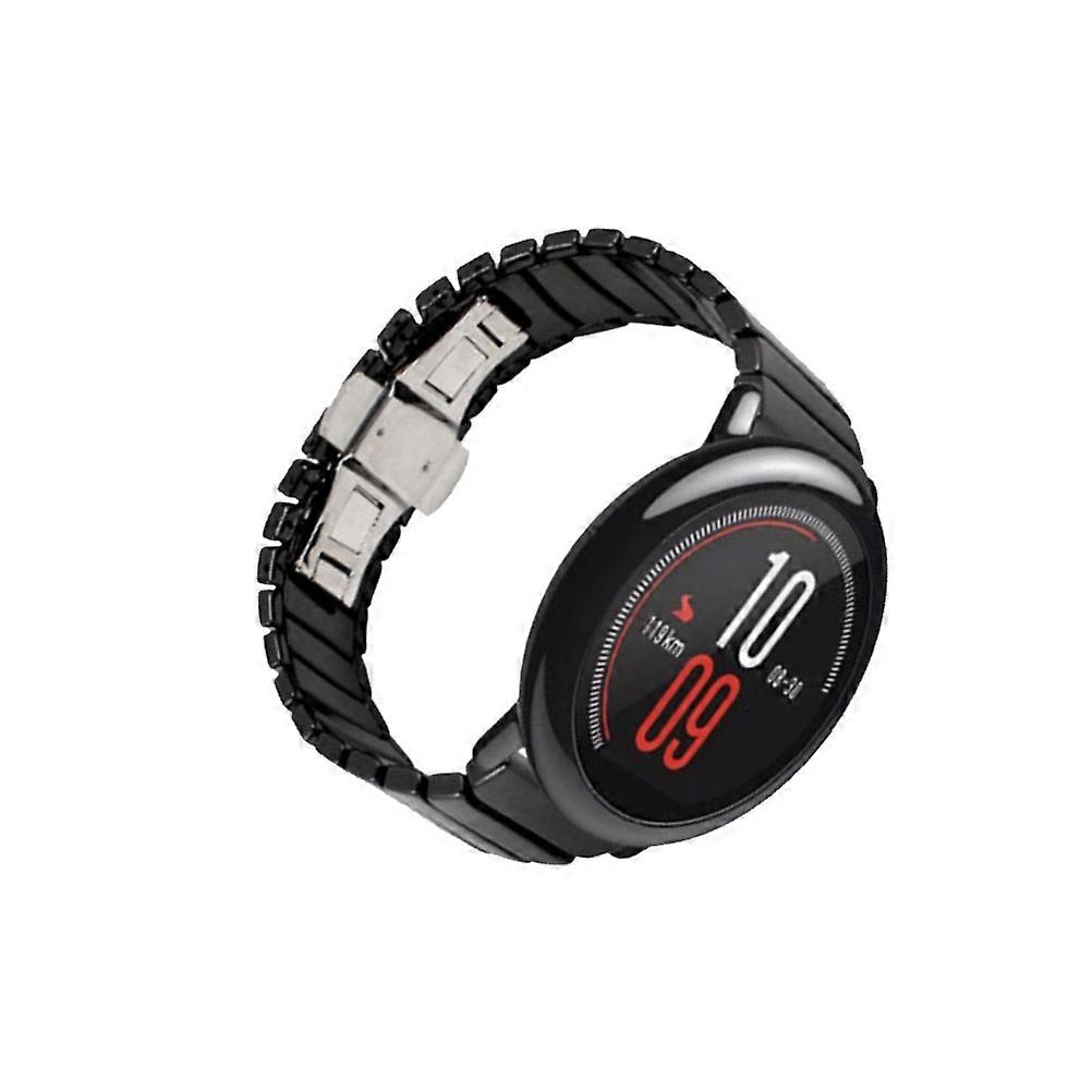Watch Replacement Band Strap Designed For Daily Use In Black Ceramic Material With Skin-friendly Features 1Set