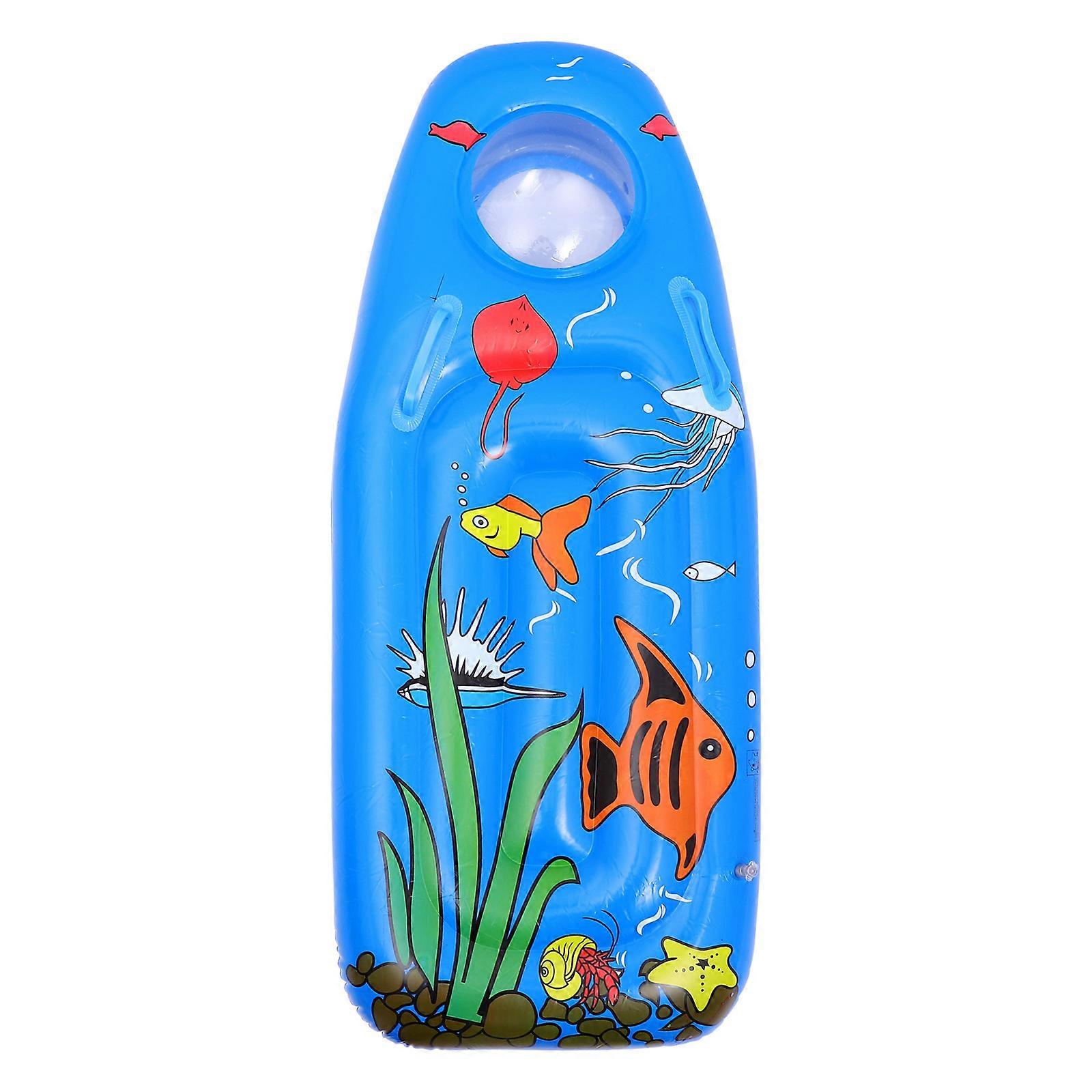Inflatable Surfboard Durable Floating Swimming Mat Summer Fun Underwater World Design Beach Pool Play