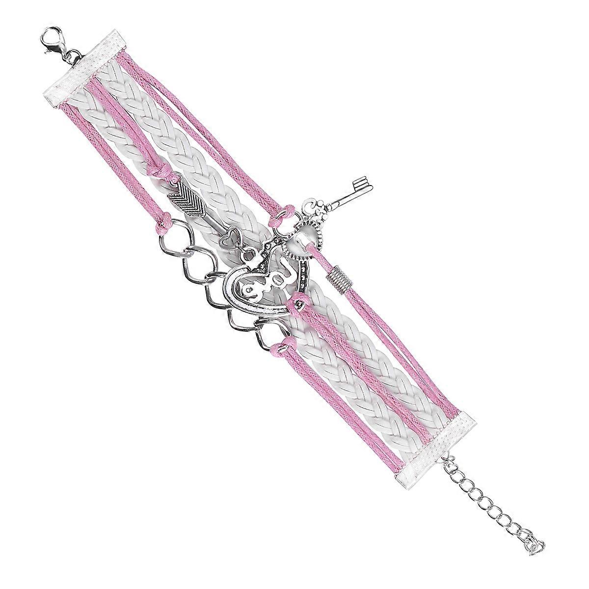 Multi Layer Bracelets with Alloy Charm for Unisex Great Safe for Sensitive Skin Fits All Occasions 9 5 inches