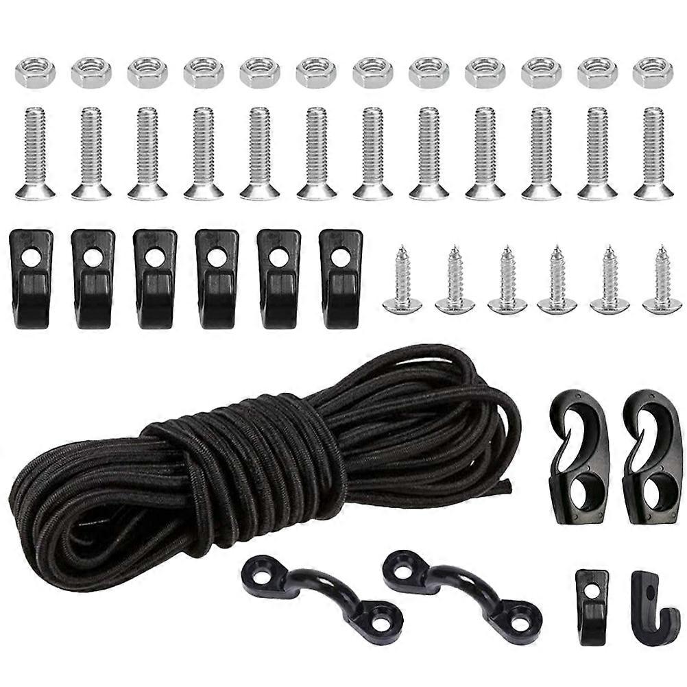 Elastic Bungee Cord Kit With Hooks For Boats Long-Distance Travel 5.00X2.00X1.00cm Versatile Deck Rigging 1 Set