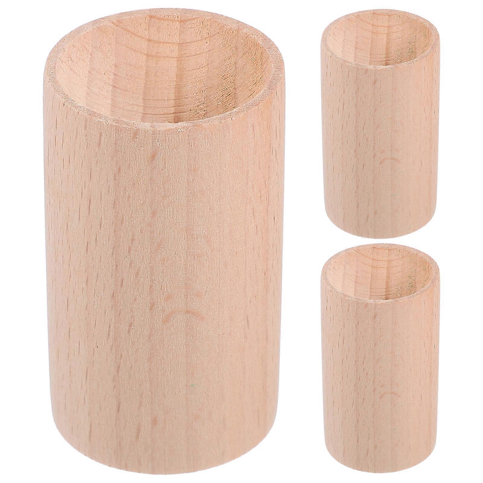 3pcs Wood Aromatherapy Diffuser   Small Beech Wood Cylinders   Practical Aroma Diffusers for Home, Office, Car   Subtle Scent Diffusing Desktop
